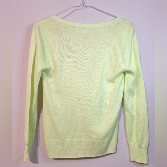 Aeropostale XS lime green knit sparkly button-up longsleeve soft cardigan - Picture 7 of 7
